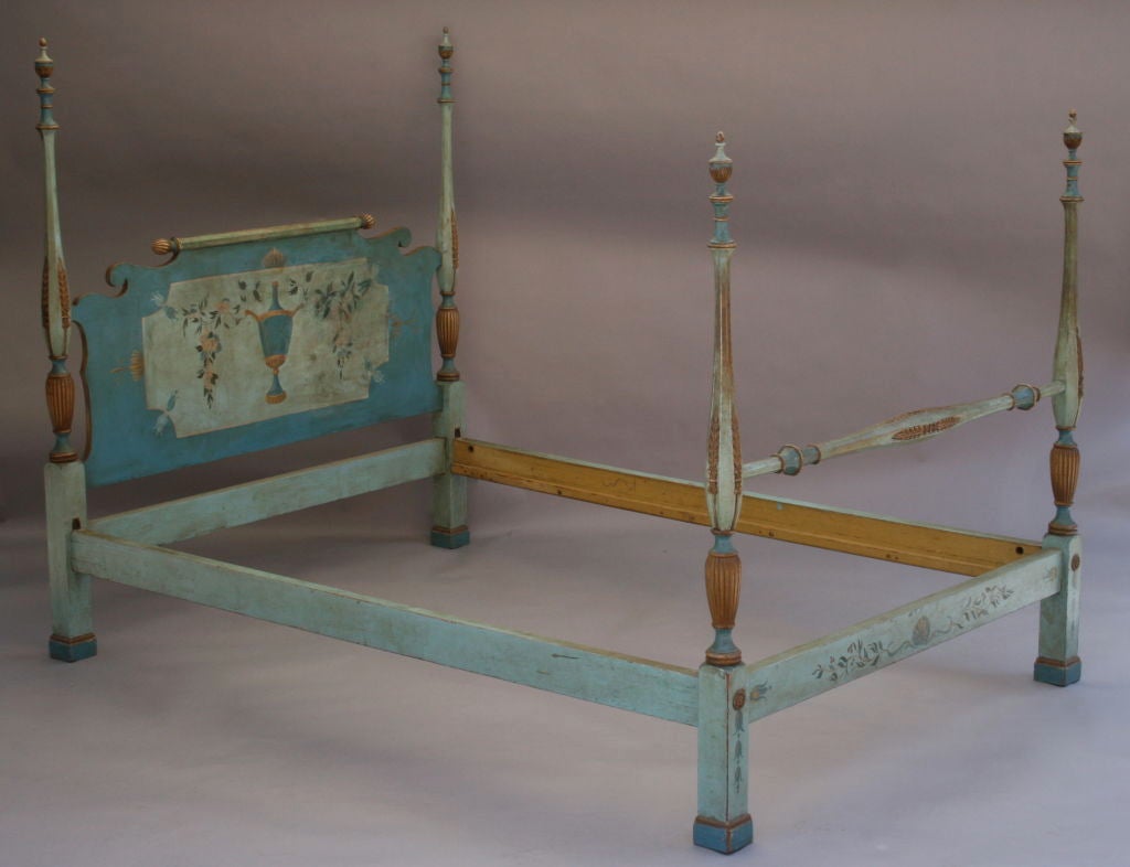 Italian HandPainted Bed Frame at 1stDibs