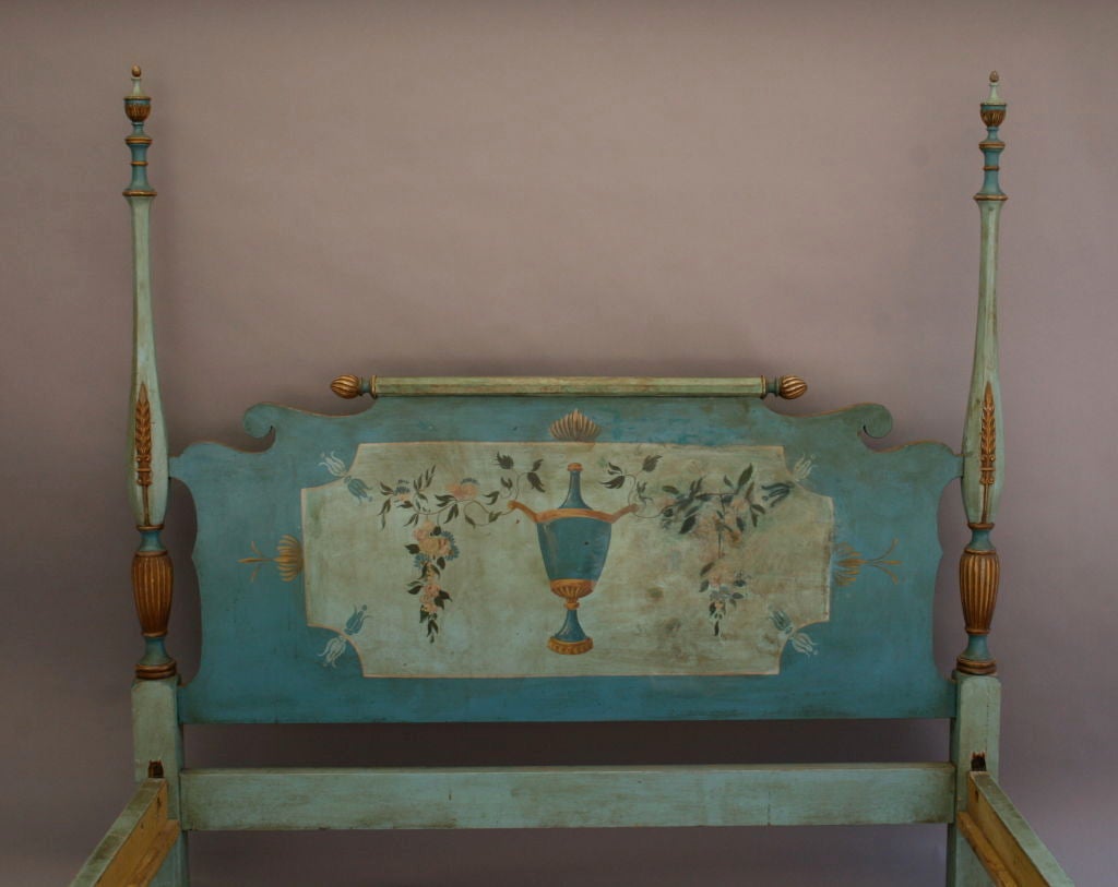 Italian HandPainted Bed Frame at 1stDibs