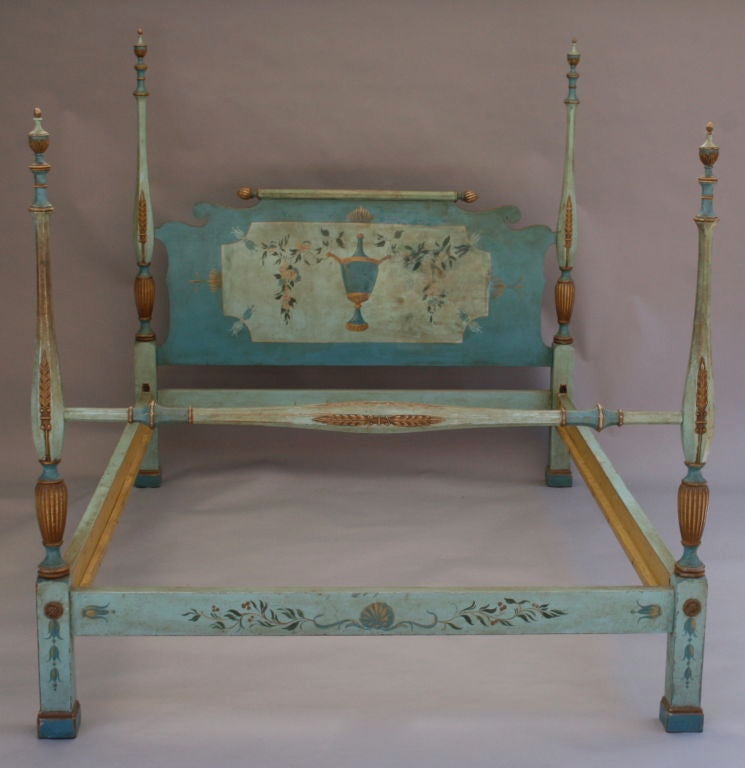 Italian HandPainted Bed Frame at 1stDibs