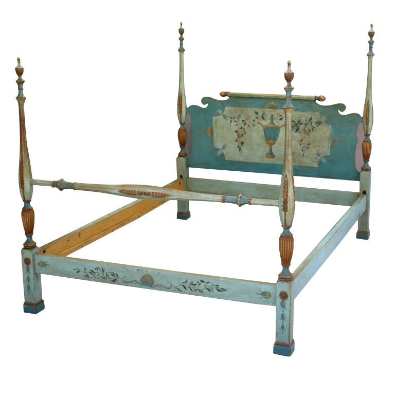 Italian HandPainted Bed Frame at 1stdibs