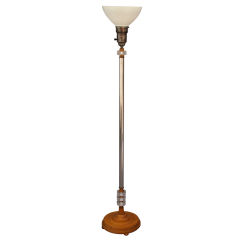Art Deco Chrome and Lucite Floor Lamp