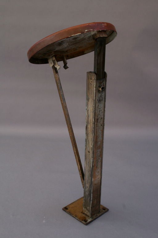 Steel Vintage Elevator Stool