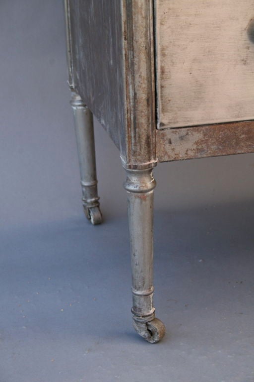 vintage metal dresser with mirror