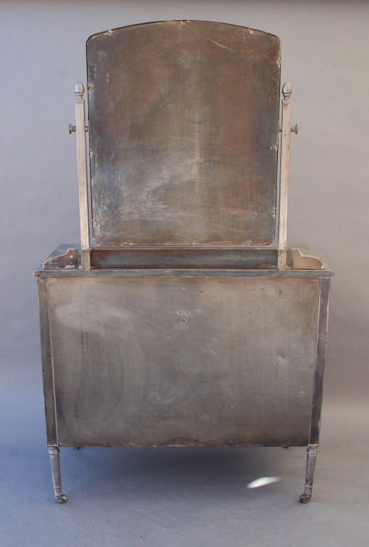 American Vintage Industrial Steel Dresser w/ Mirror