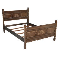 Antique Spanish Revival Double Bed