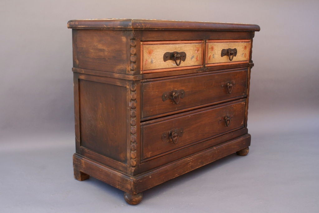 American Monterey Style Tiled Chest of Drawers