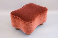 Charming Mohair Foot Stool