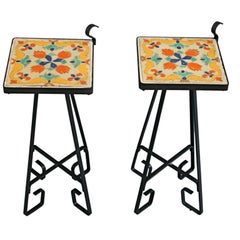 Pair of D&M Tile Drink Stands