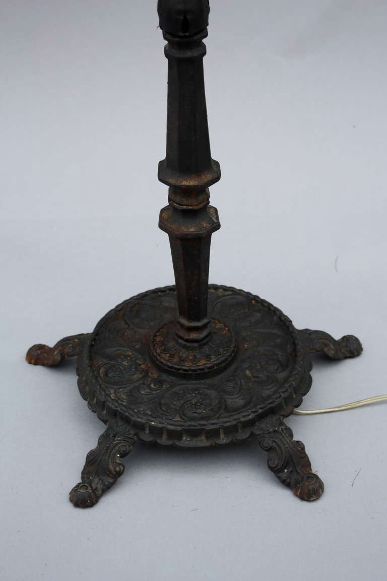 Antique Wrought Iron 3-light Torchiere circa 1920's 1