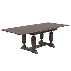 Antique Oak Spanish Revival Table Antique Oak Spanish Revival Table