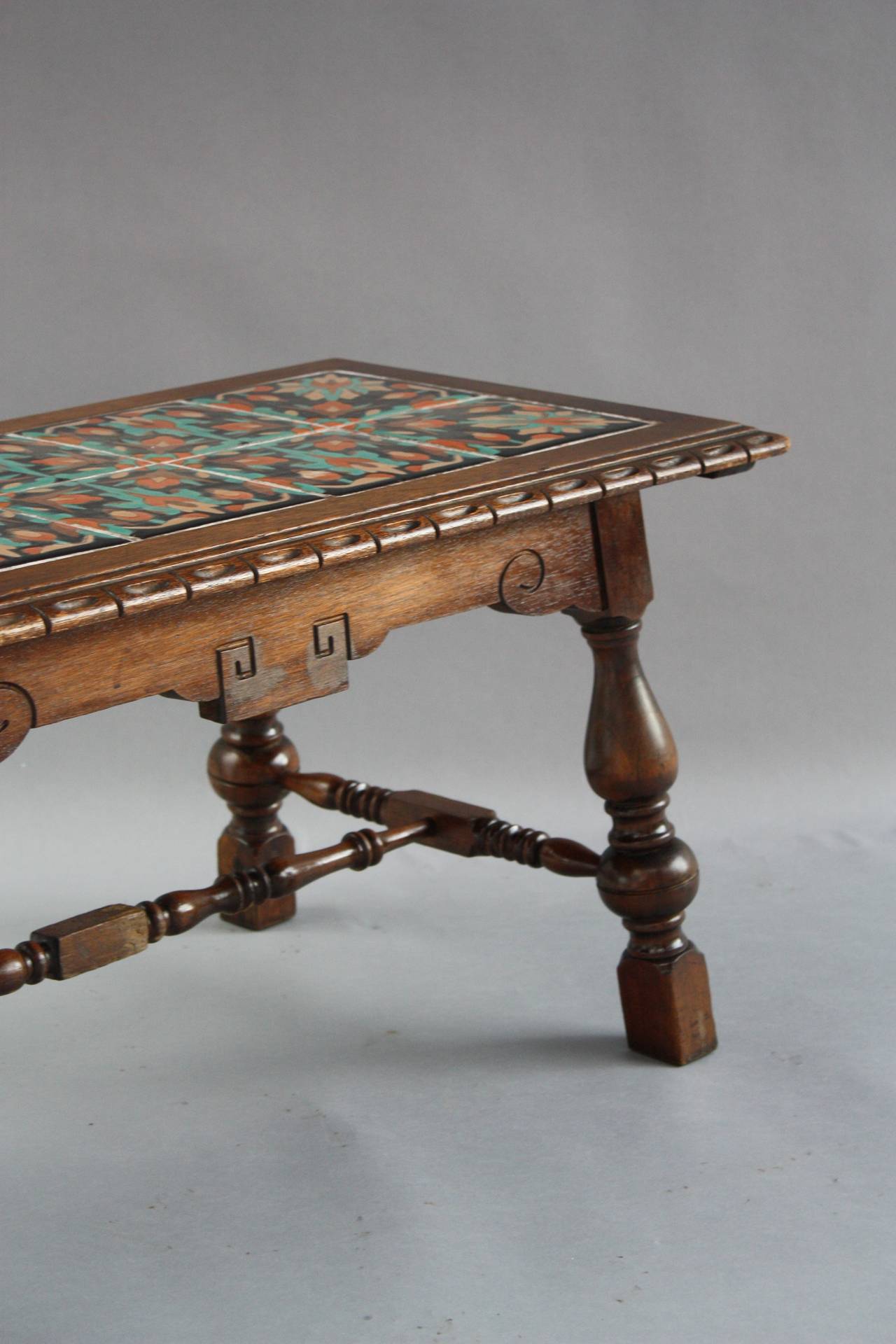 North American Antique California Tile Coffee Table