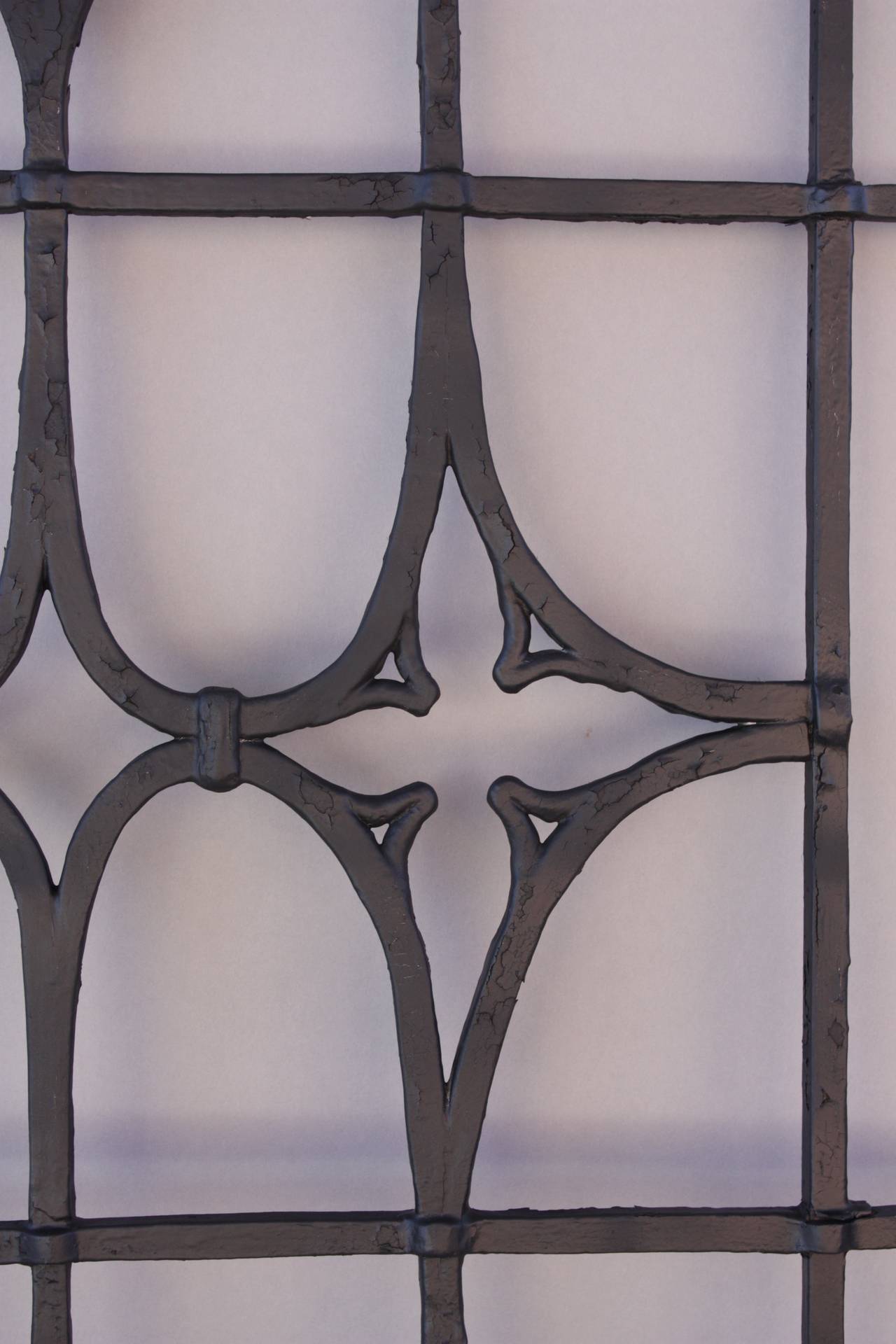 Spanish Colonial One of Two Iron Grills Salvaged from Brentwood House