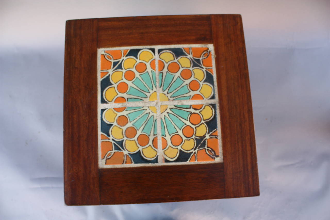 Rancho Monterey Antique California Tile Table Made by Hispano Moresque