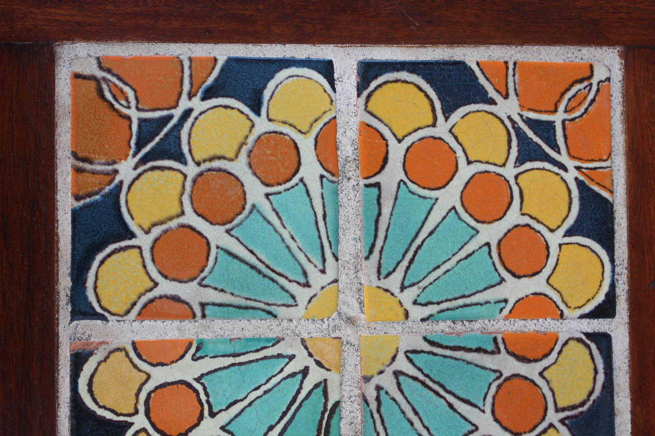 Antique California Tile Table Made by Hispano Moresque In Good Condition In Pasadena, CA