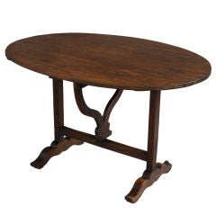 Antique Oval French Wine Tasting Table