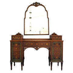 Matching Vanity And Mirror c. 1920's - '30's