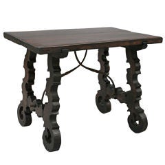 Small Walnut Trestle Table