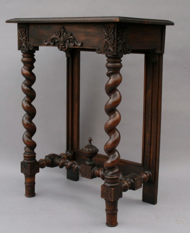 Side Table With Turned Legs