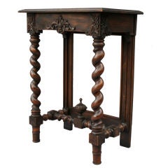 Side Table With Turned Legs