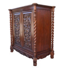 Antique Beautifully Carved Cabinet, c. 1920's