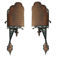 Pair Of Impressive Large Scale Spanish Revival Sconces