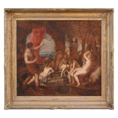 Diana & Actaeon attrib. to John Linnell in the manner of Titian