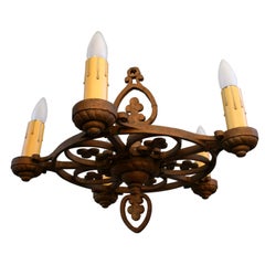 Antique Small Scale Five Light Chandelier