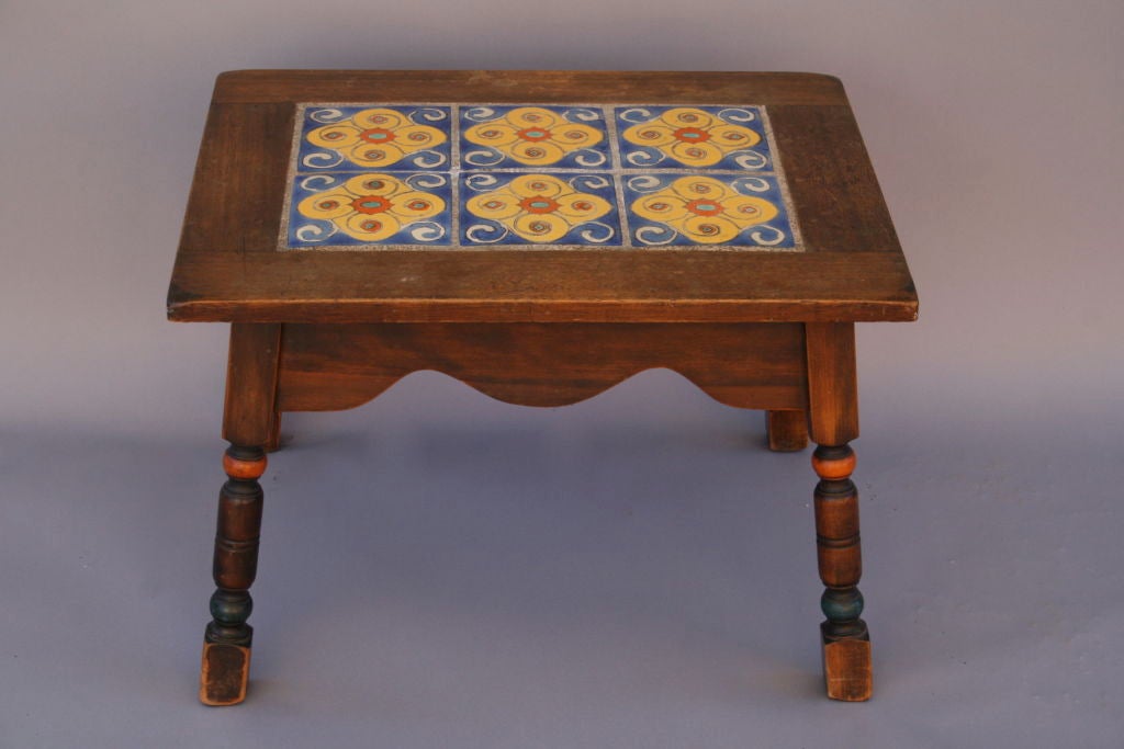 Californian 1920's D&M Tile Table In Good Condition In Pasadena, CA
