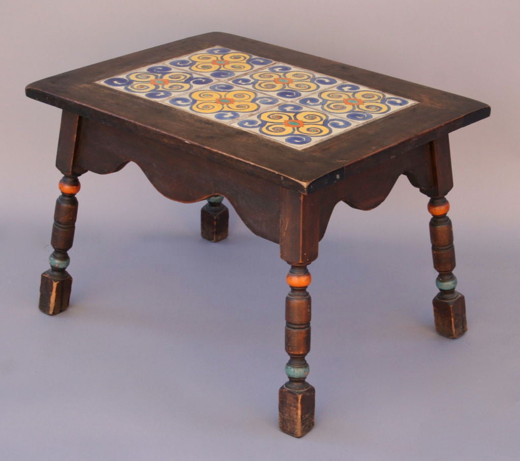 20th Century Californian 1920's D&M Tile Table