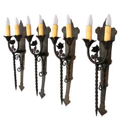 1 Of 4 Wrought Iron Spanish Revival Sconces