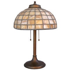 Antique Miller Leaded Glass Table Lamp, c. 1910