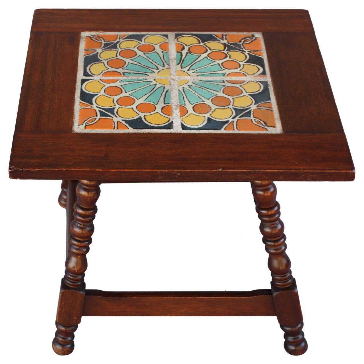 Antique California Tile Table Made by Hispano Moresque at 1stDibs
