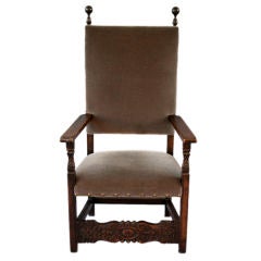 Large Scale Spanish Revival Throne Chair, C. 1920's