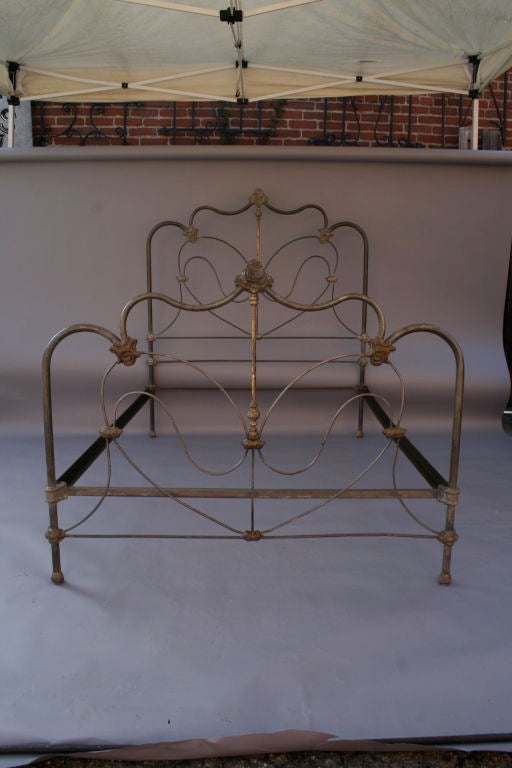Turn-of-the-Century Brass and Iron Double/Full Bed Frame 6