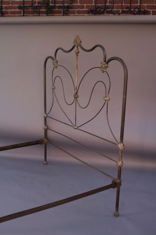Turn-of-the-Century Brass and Iron Double/Full Bed Frame 3