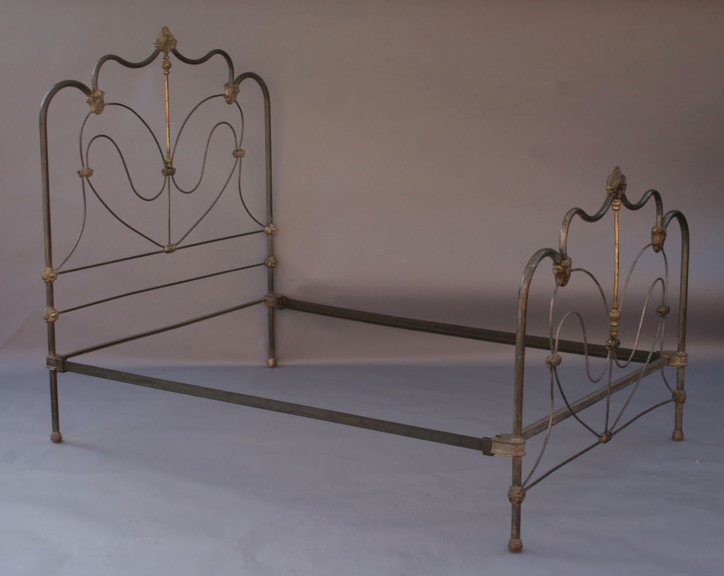Turn-of-the-Century Brass and Iron Double/Full Bed Frame 4