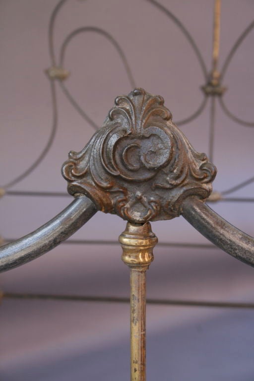 Turn-of-the-Century Brass and Iron Double/Full Bed Frame 5