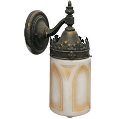 1 of 8 1920's Lanterns with Glass Shades