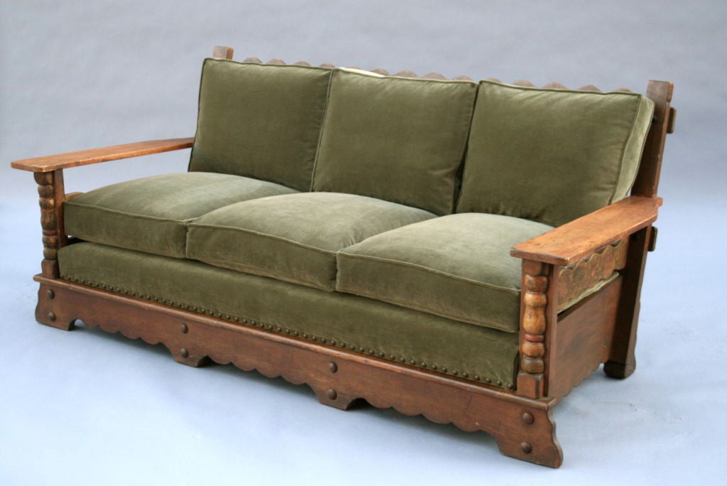 20th Century Signed Monterey Sofa/Rare Form