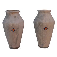 Pair Of Hillside Urns With D&M Tiles