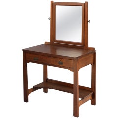 Arts & Crafts Vanity/Dressing Table with Mirror