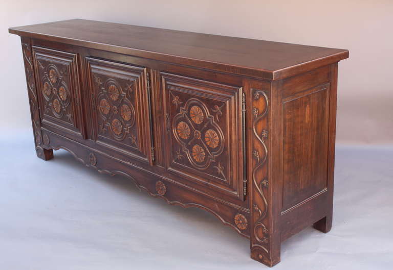 Mid-20th Century 1930s Very Long Spanish Revival Sideboard