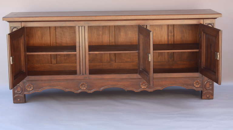 Wood 1930s Very Long Spanish Revival Sideboard