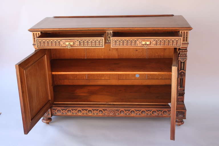 1920's Spanish Revival Carved Sideboard 1