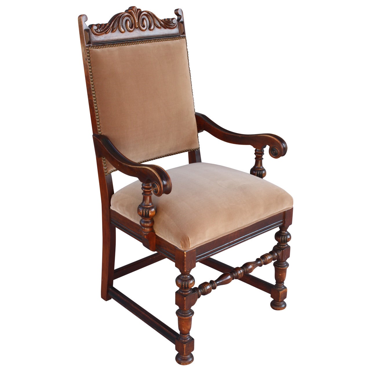 Spanish Revival Armchair For Sale