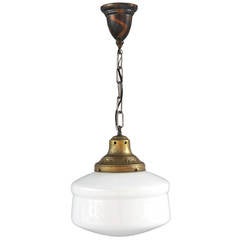 One of Two School House Pendants