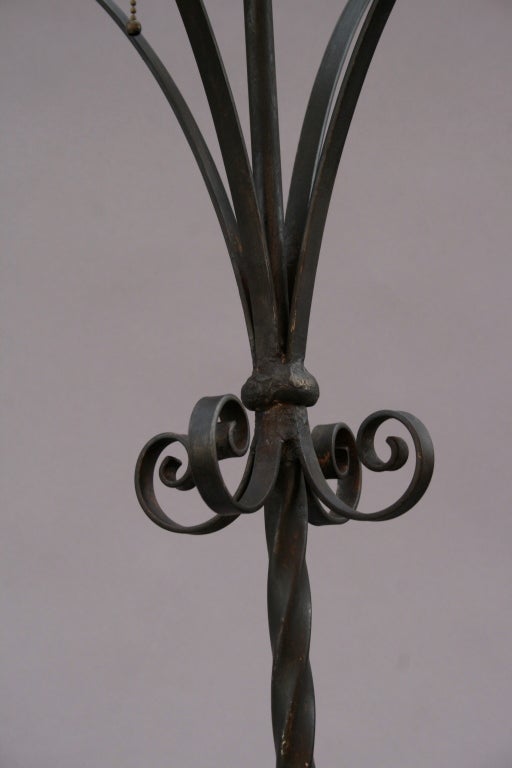 1920's Torchiere With Mica Shade 3