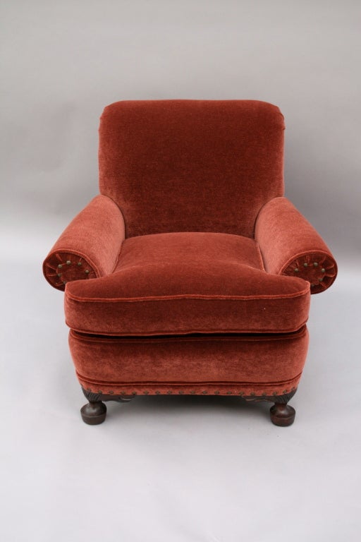 20th Century Lovely 1920's Mohair Arm Chair