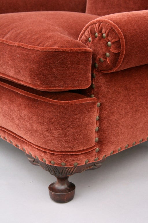 Lovely 1920's Mohair Arm Chair 3