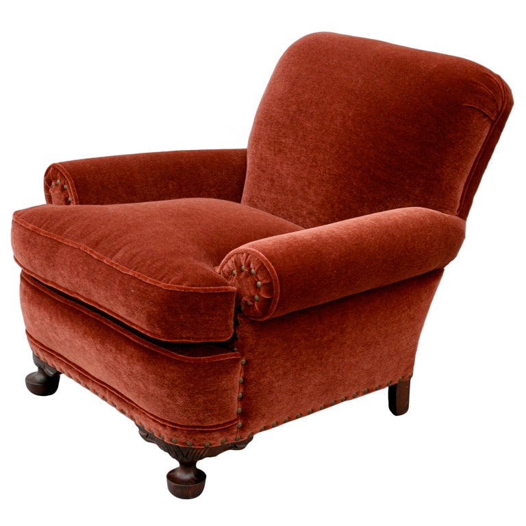 Lovely 1920's Mohair Arm Chair